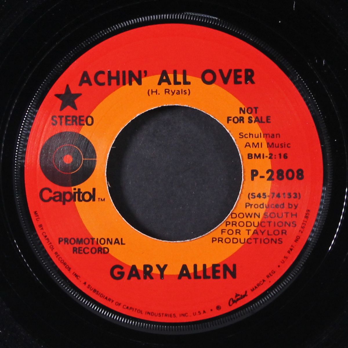achin' all over / pride and soul by GARY ALLEN