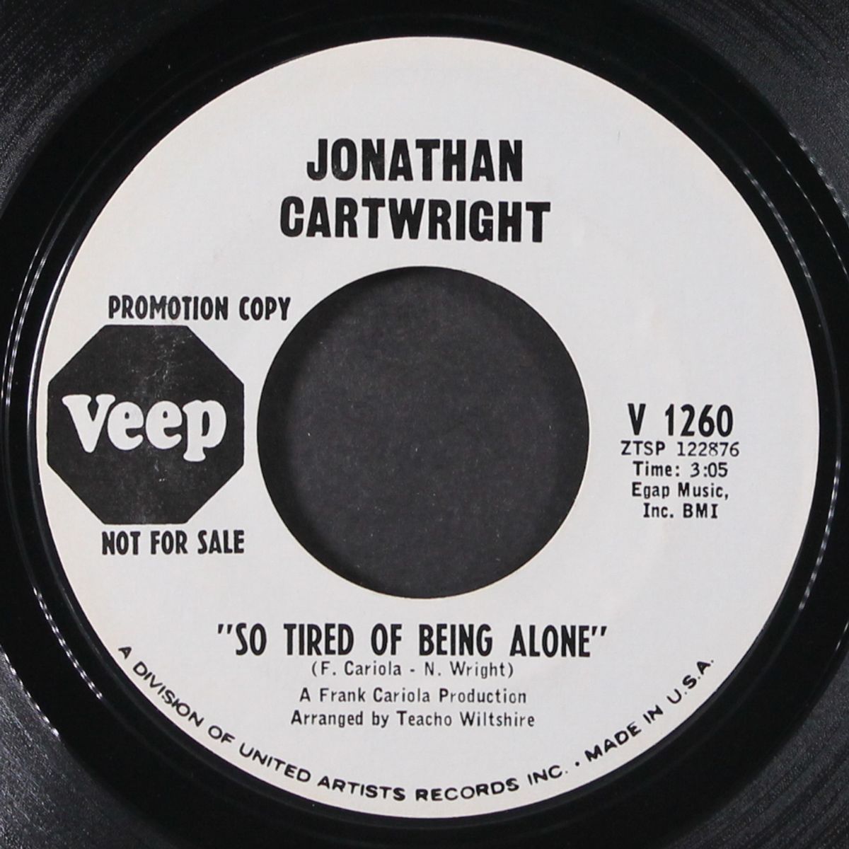 i'm walking behind you / so tired of being alone by JONATHAN CARTWRIGHT