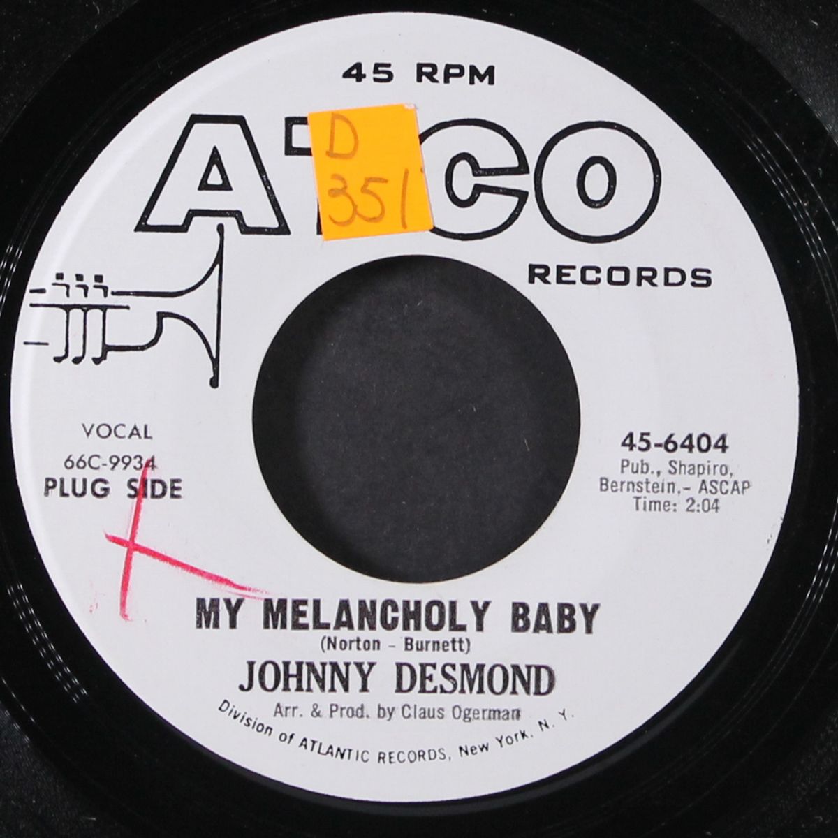 my melancholy baby by JOHNNY DESMOND