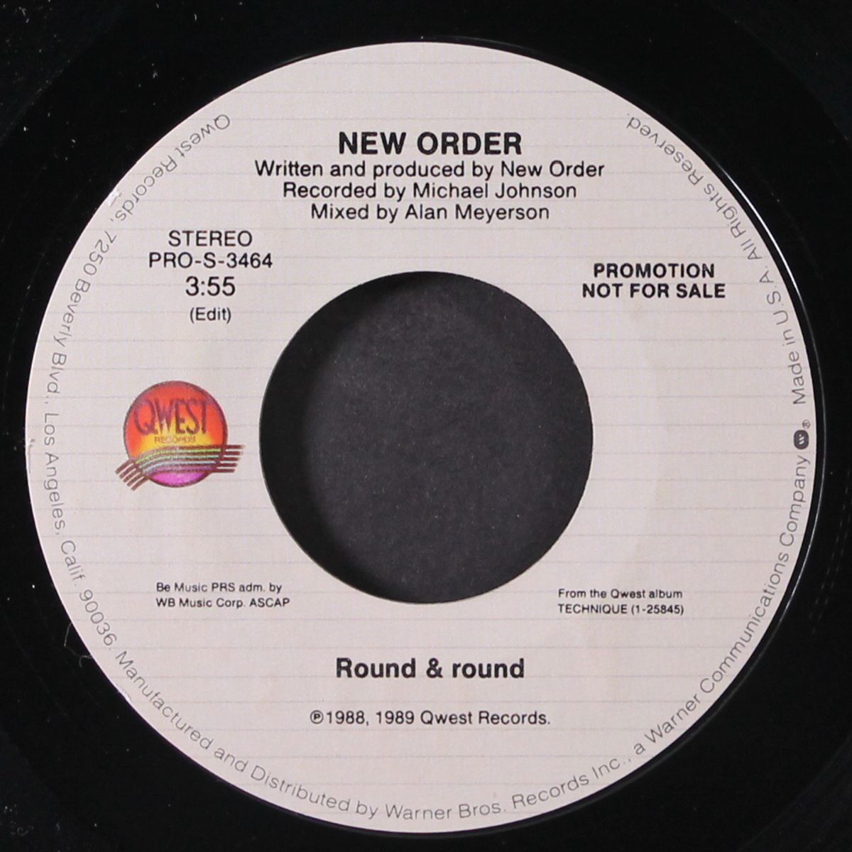 round & round / fine time 7 inch edit by NEW ORDER