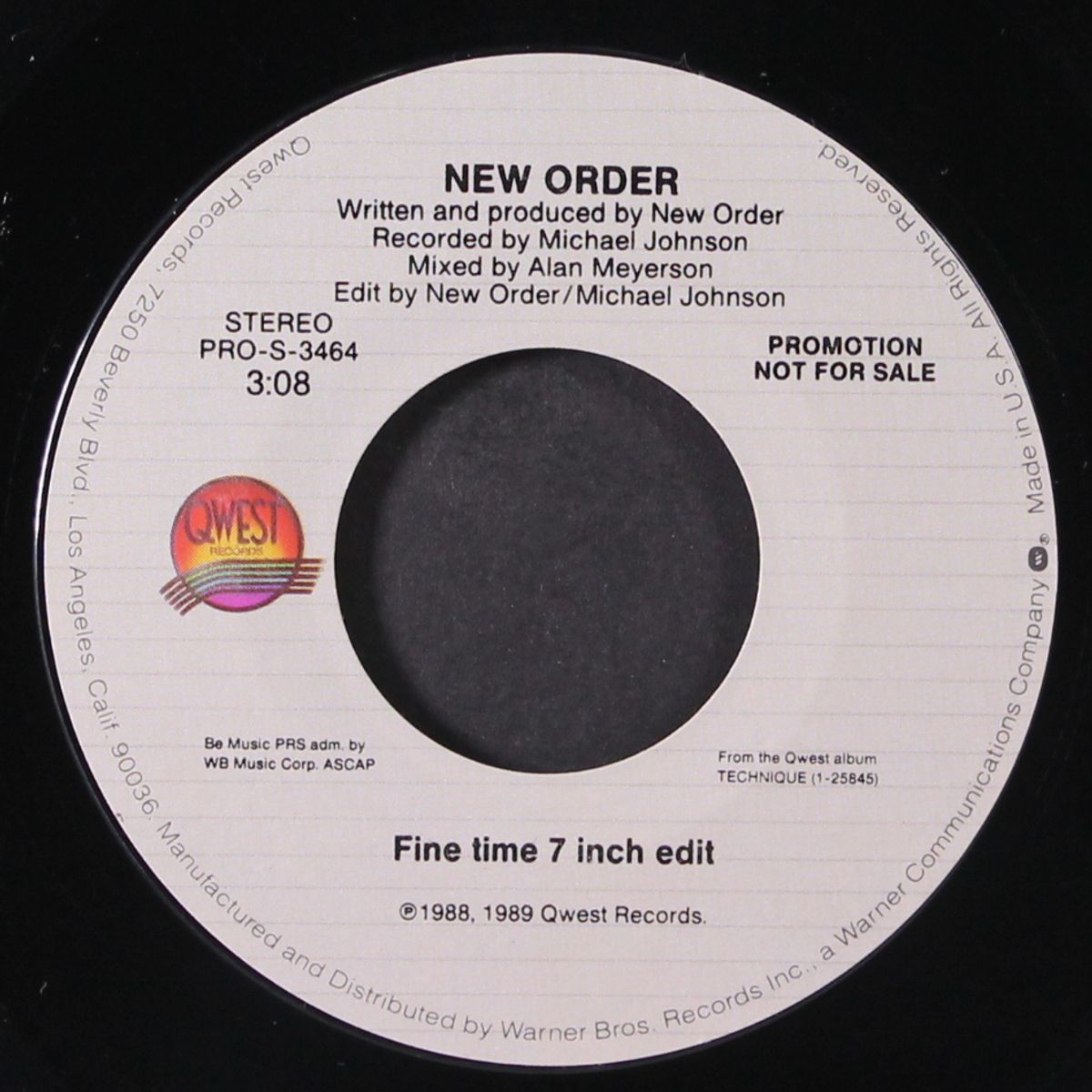 round & round / fine time 7 inch edit by NEW ORDER