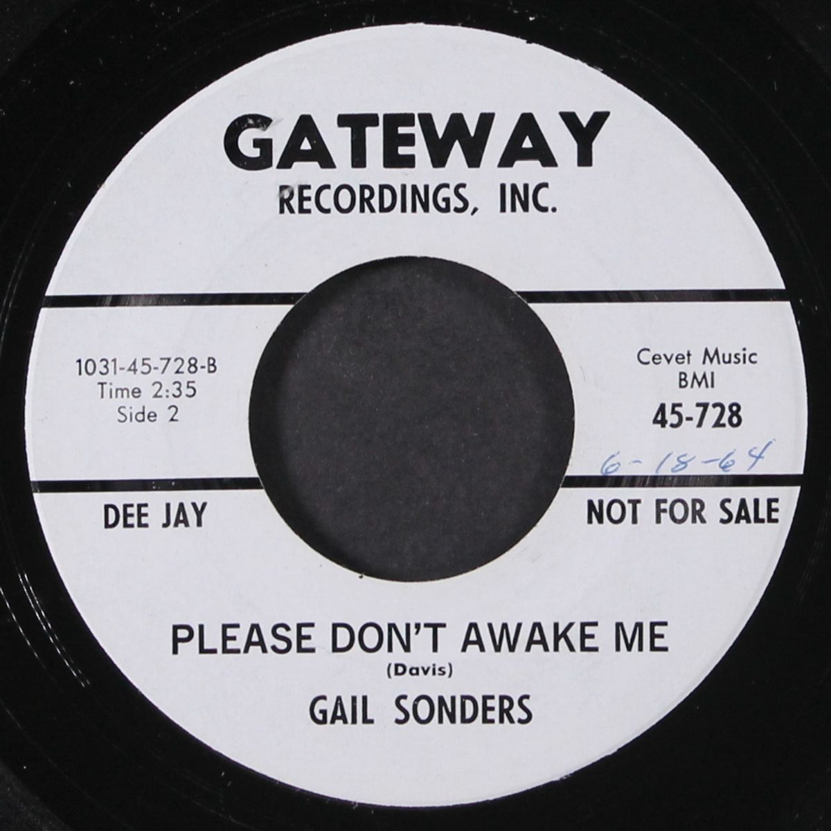 please don't wake me by GAIL SONDERS