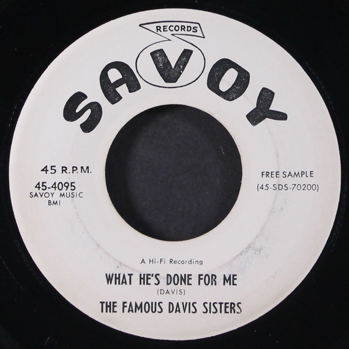 what's he done for me by FAMOUS DAVIS SISTERS