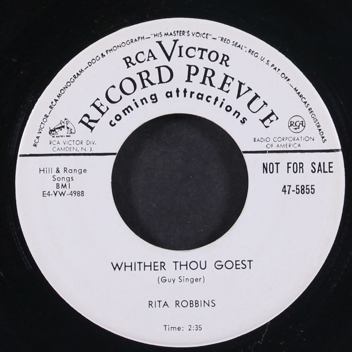 wither thou goest / take a look at that moon by RITA ROBBINS