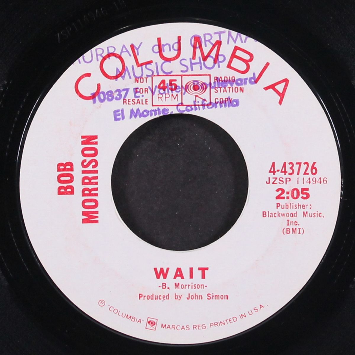 wait / i'm the place by BOB MORRISON
