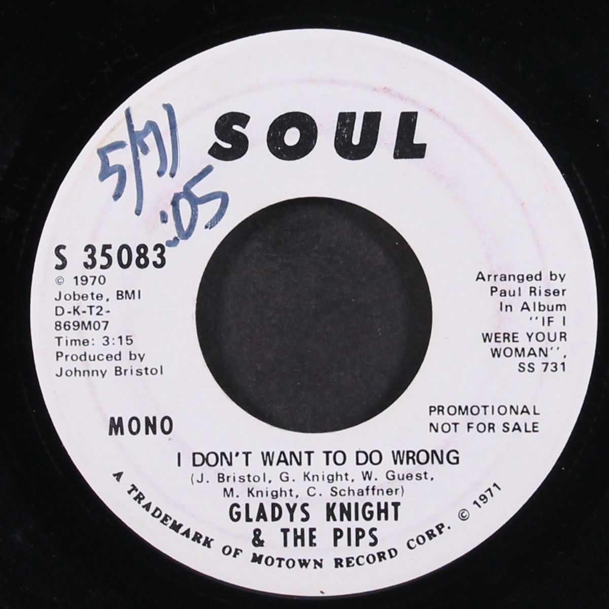 i don't want to do wrong / mono by GLADYS KNIGHT & PIPS