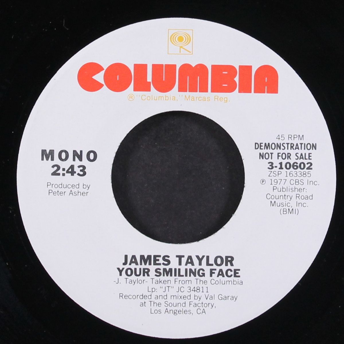your smiling face / mono by JAMES TAYLOR