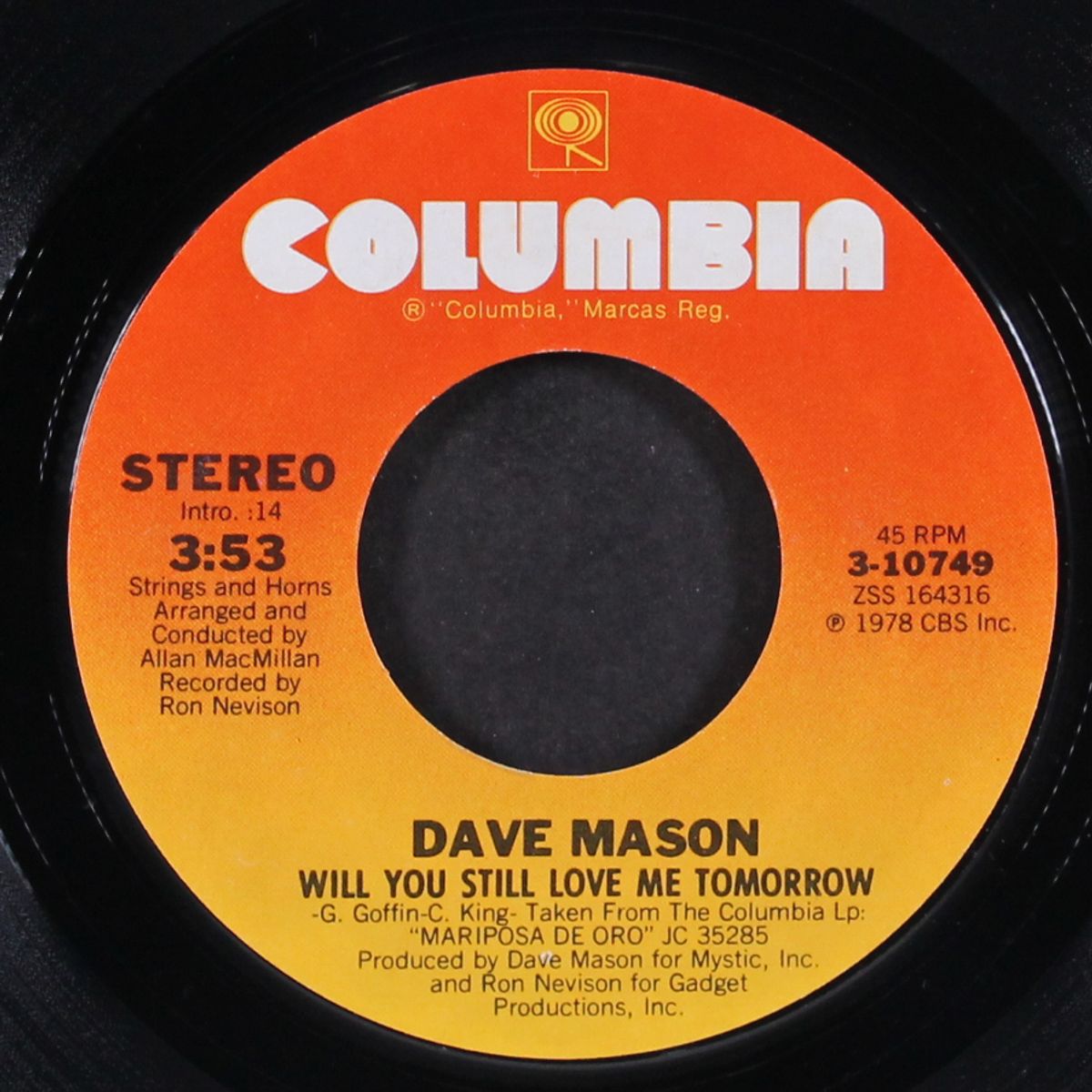 will you still love me tomorrow / mystic traveler by DAVE MASON