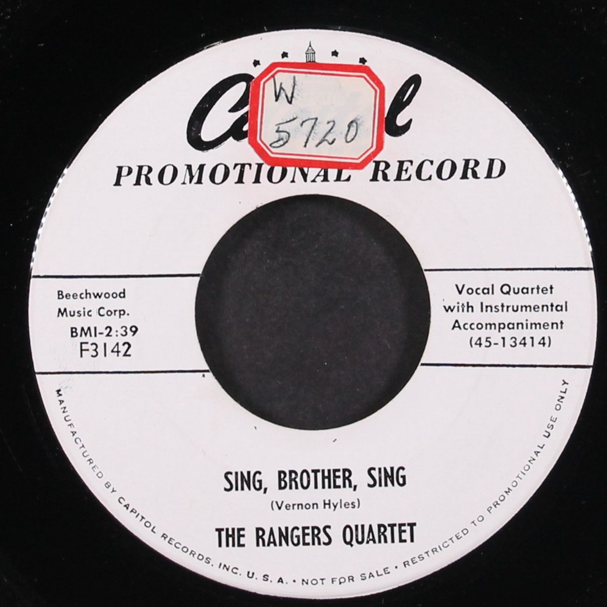 sing, brother, sing / gloryland boogie by RANGERS QUARTET