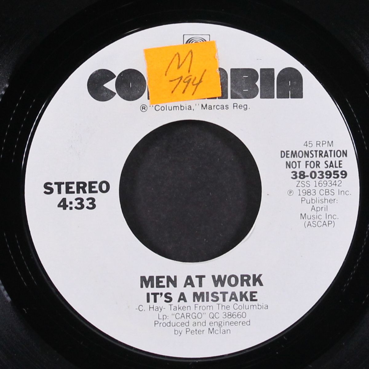 it's a mistake by MEN AT WORK