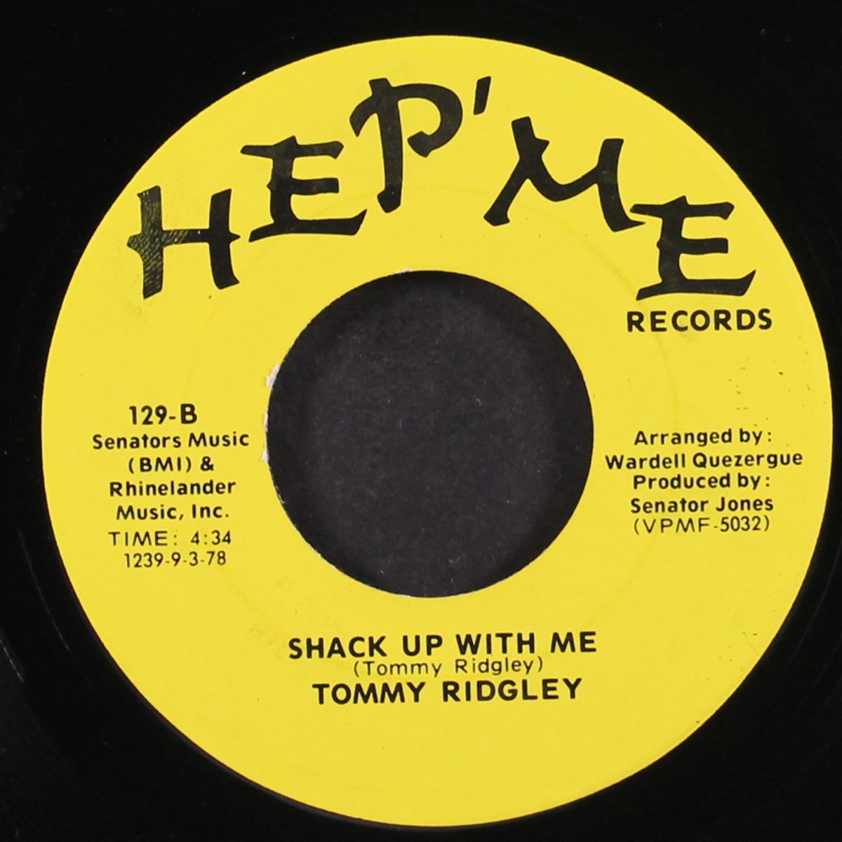 i can't wait / shack up with me by TOMMY RIDGLEY