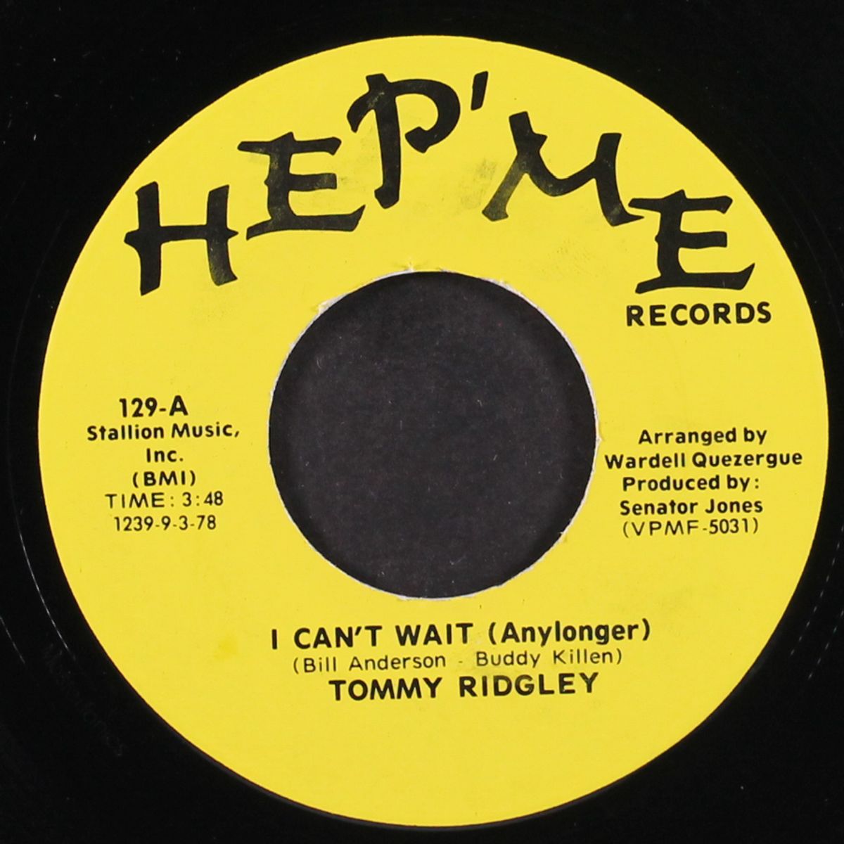 i can't wait / shack up with me by TOMMY RIDGLEY