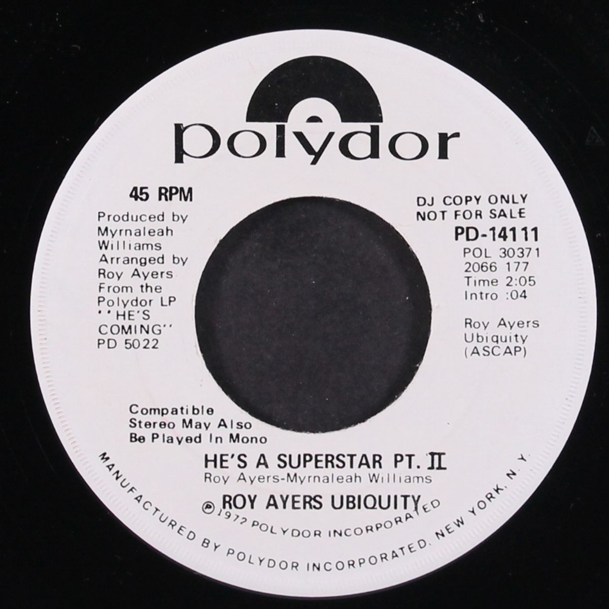 he's a superstar, part 1 / part 2 by ROY AYERS UBIQUITY