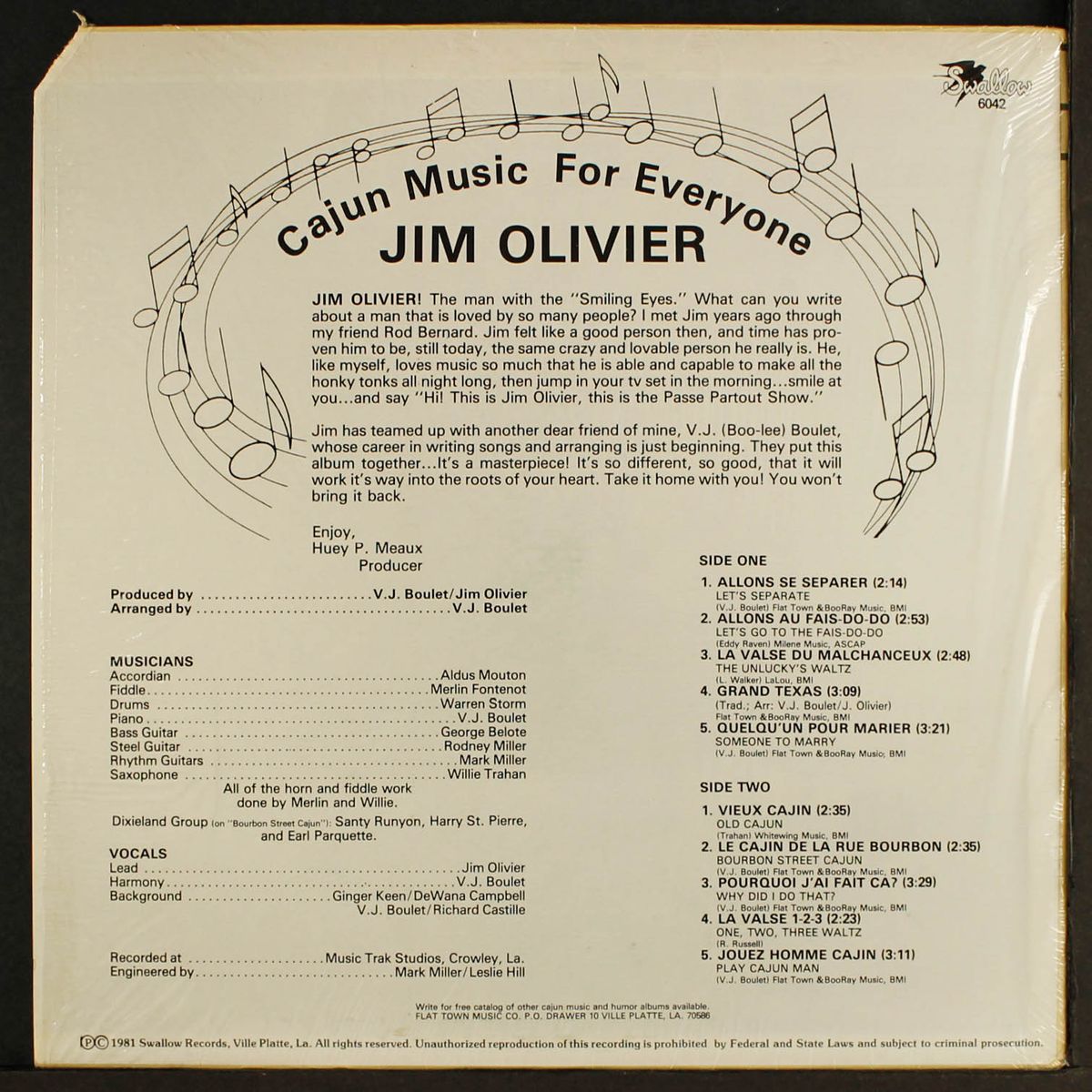 cajun music for everyone by JIM OLIVIER