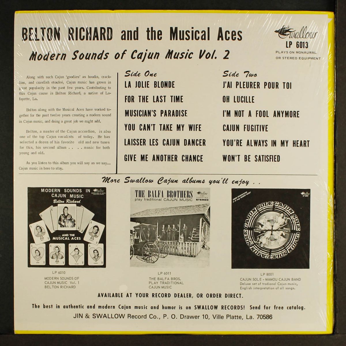 modern sounds of cajun music, vol. 2 by BELTON RICHARD