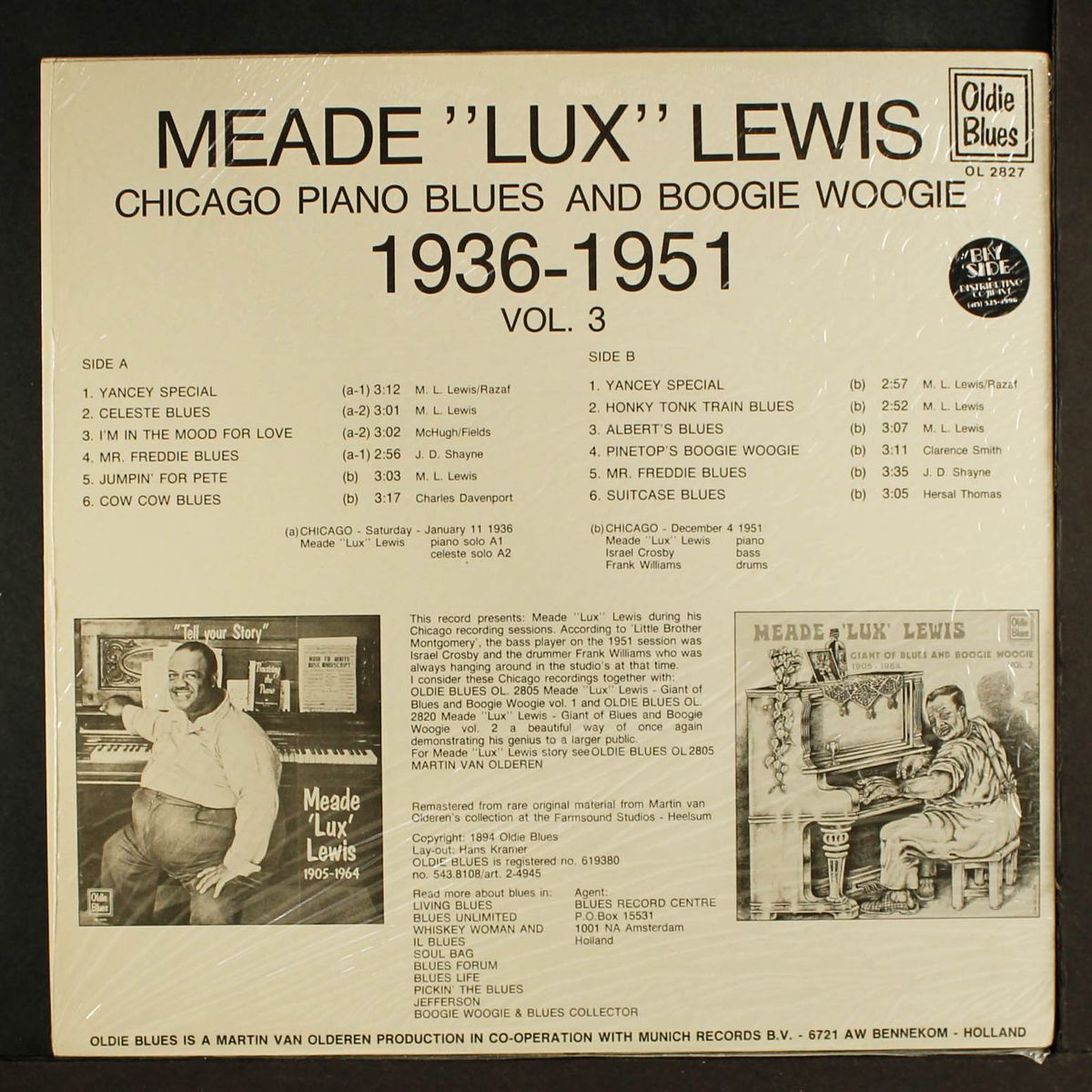 chicago piano blues and boogie woogie, 1936-1951, vol. 3 by MEADE "LUX" LEWIS