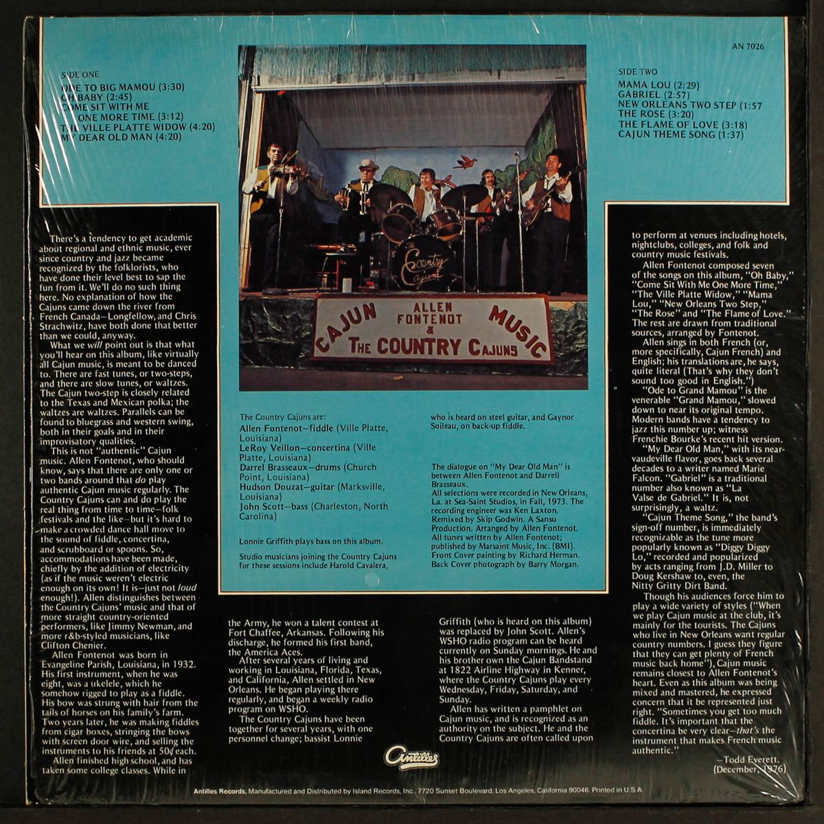 cajun music by ALLEN FONTENOT & COUNTRY CAJUNS