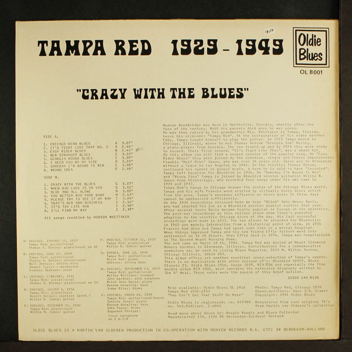 crazy with the blues by TAMPA RED