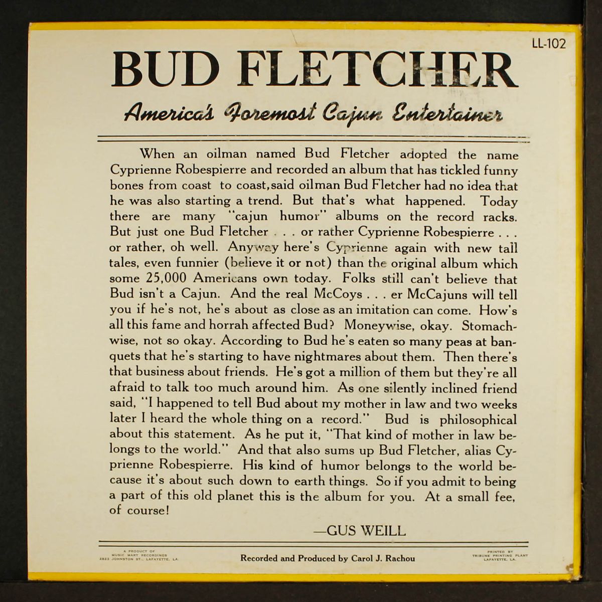 more of by BUD FLETCHER
