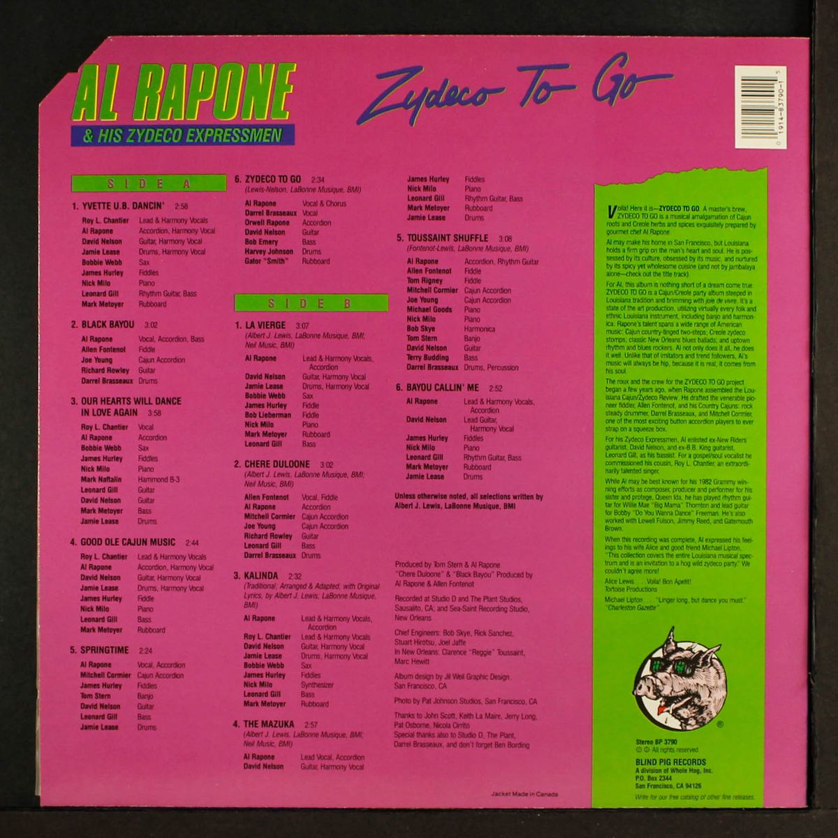 zydeco to go by AL RAPONE & HIS ZYDECO EXPRESSMEN