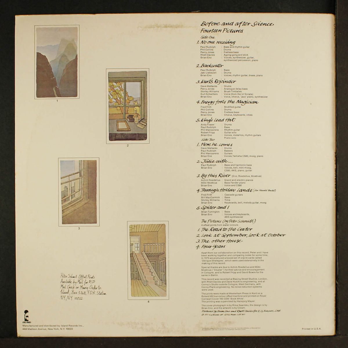 before and after science by BRIAN ENO