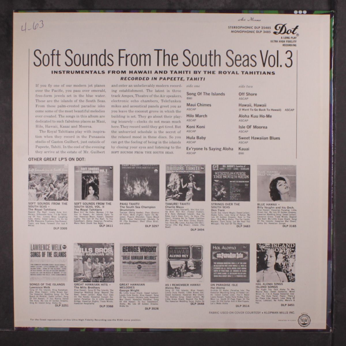 soft sounds from the south seas, vol. 3 by ROYAL TAHITIANS
