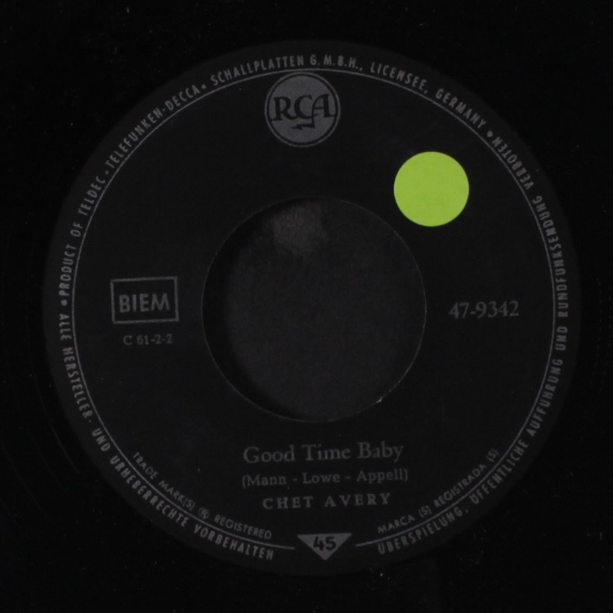 good time baby / pony time by HANK HARPER / CHET AVERY