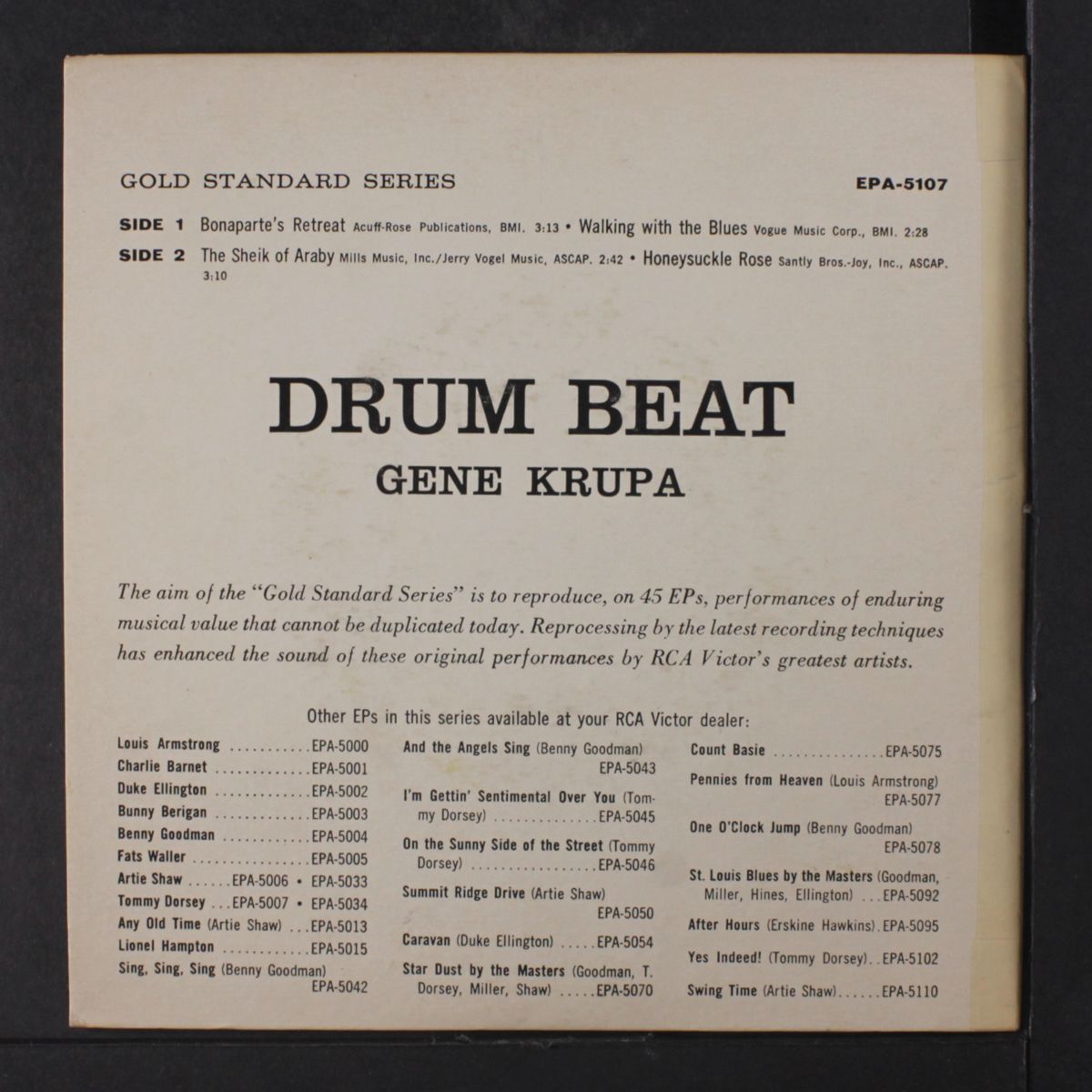 drum beat by GENE KRUPA