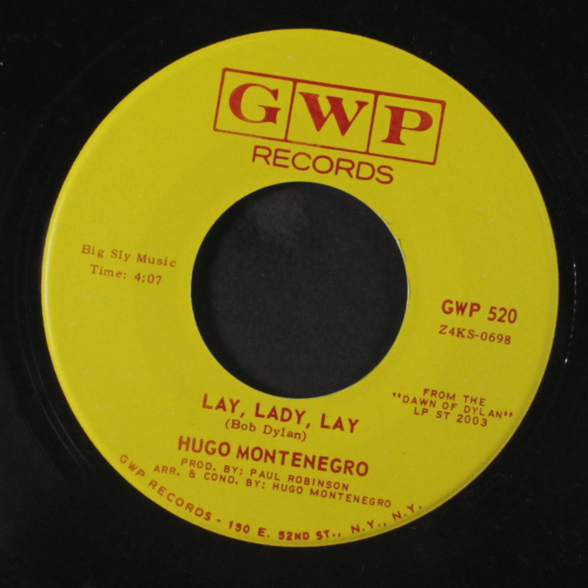 blowin' in the wind / lay lady lay by HUGO MONTENEGRO