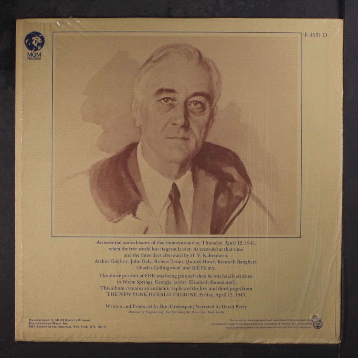 the day f.d.r. died by NO ARTIST
