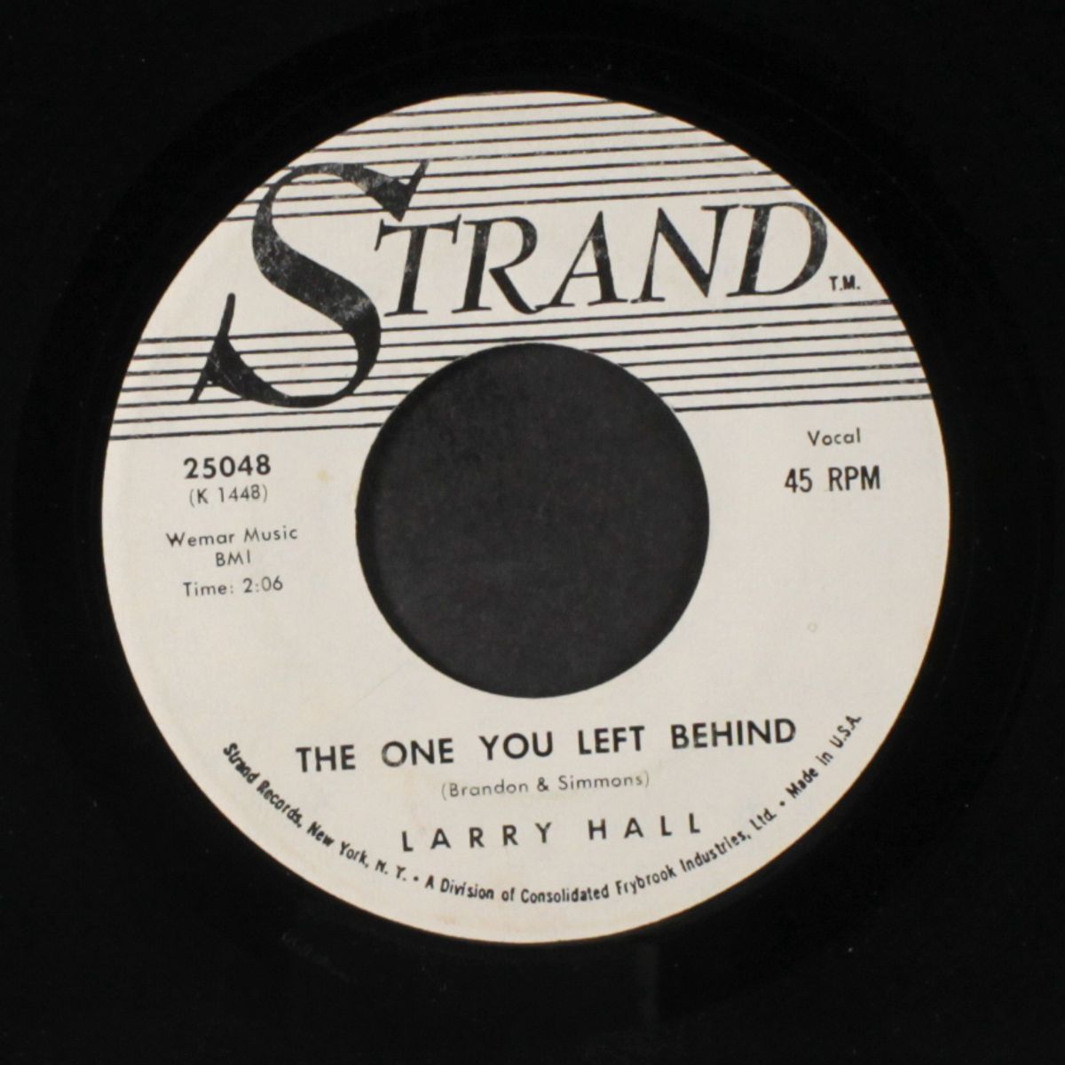 ladder of love / the one you left behind by LARRY HALL