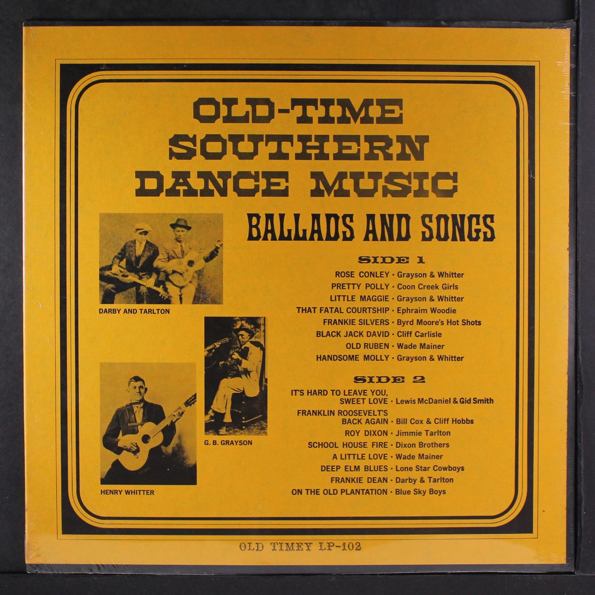 old time southern dance music; ballads and songs by VARIOUS