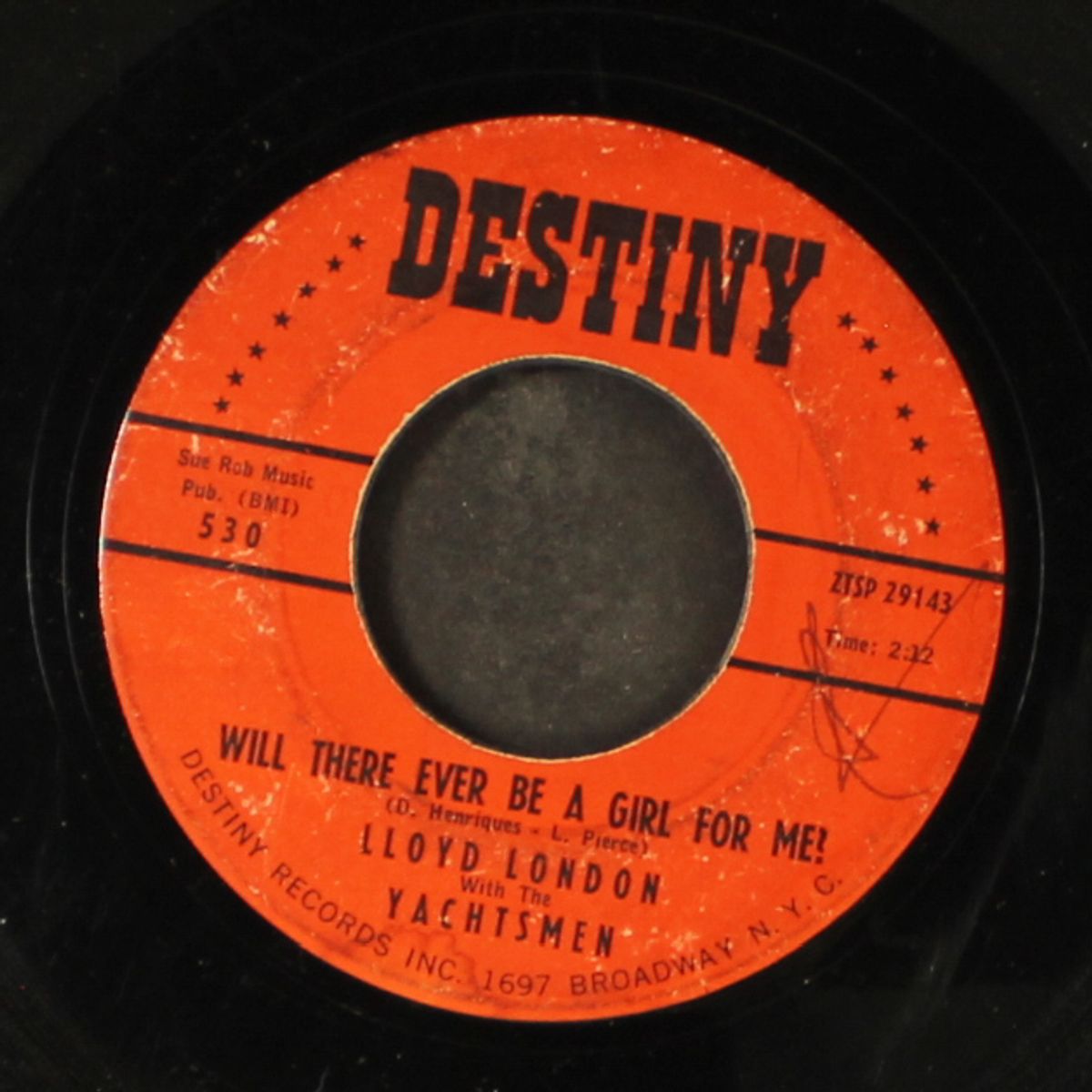 will there ever be a girl for me / cry baby by LLOYD LONDON & YACHTSMEN