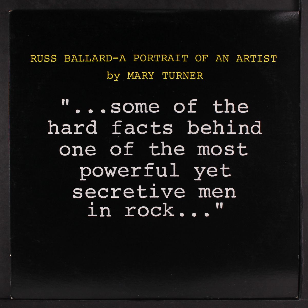 a portrait of an artist by mary turner +2 by RUSS BALLARD