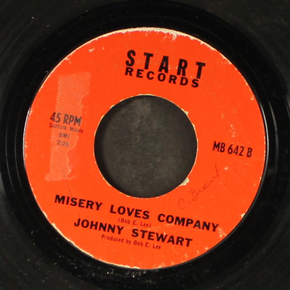 misery loves company / c'mon and monkey with me by JOHNNY STEWART