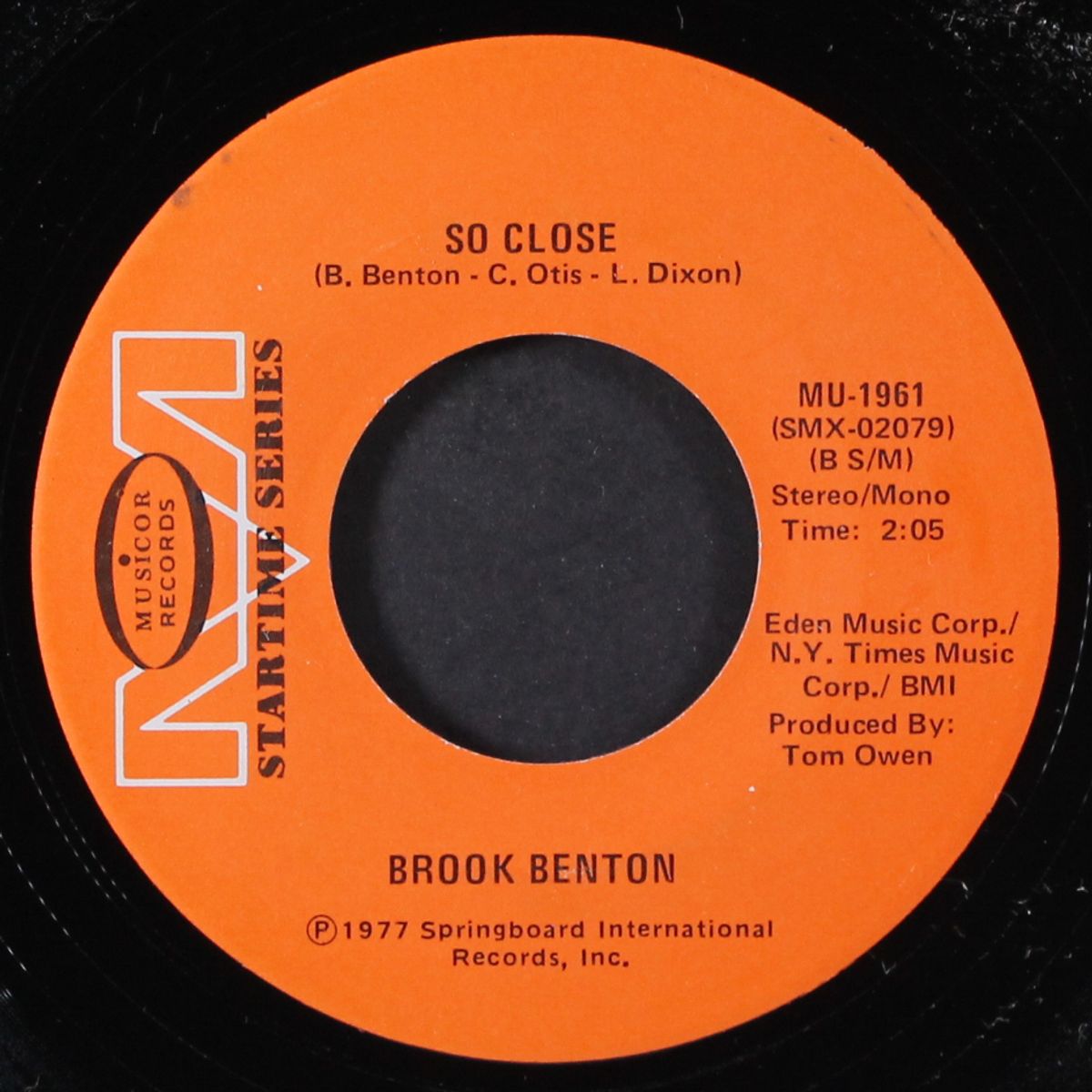 it's just a matter of time / so close by BROOK BENTON