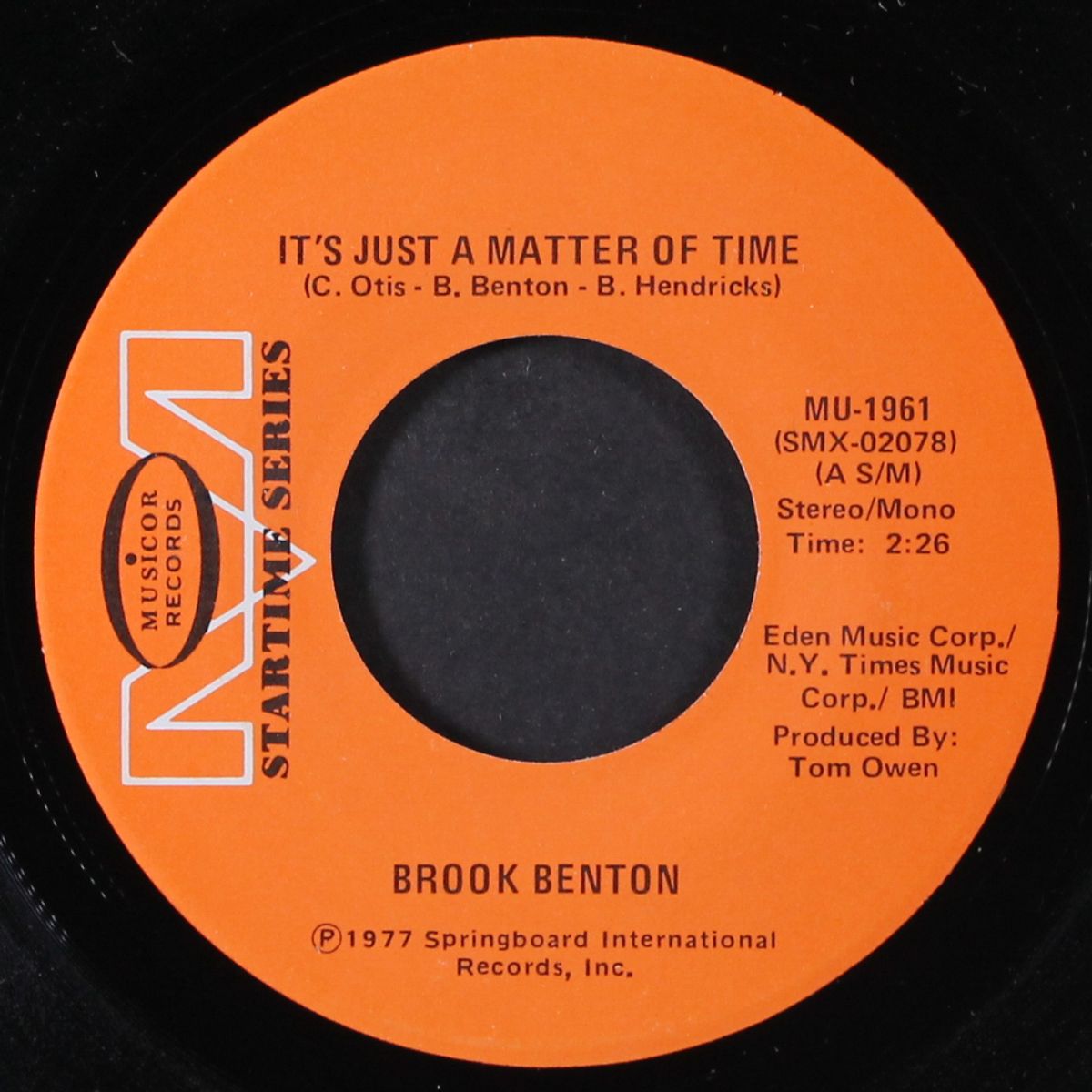 it's just a matter of time / so close by BROOK BENTON