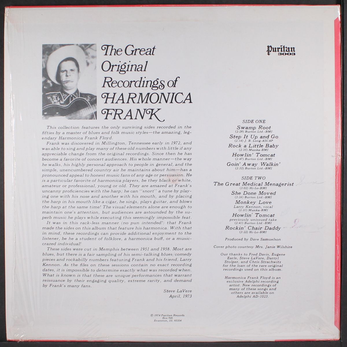 the great original recordings by HARMONICA FRANK FLOYD