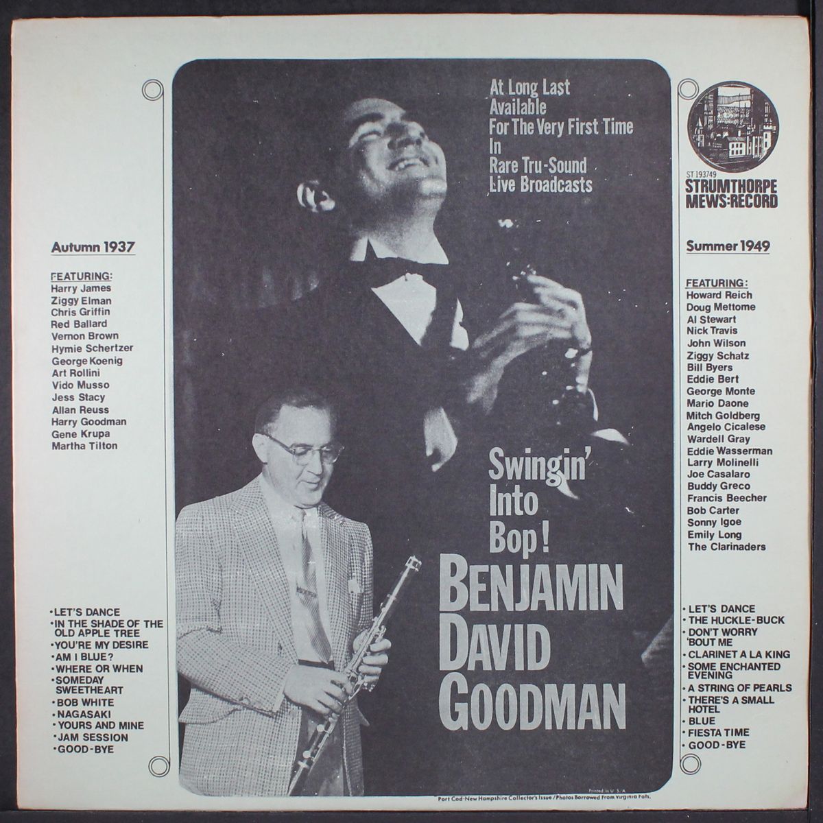 swingin' into bop! by BENNY GOODMAN