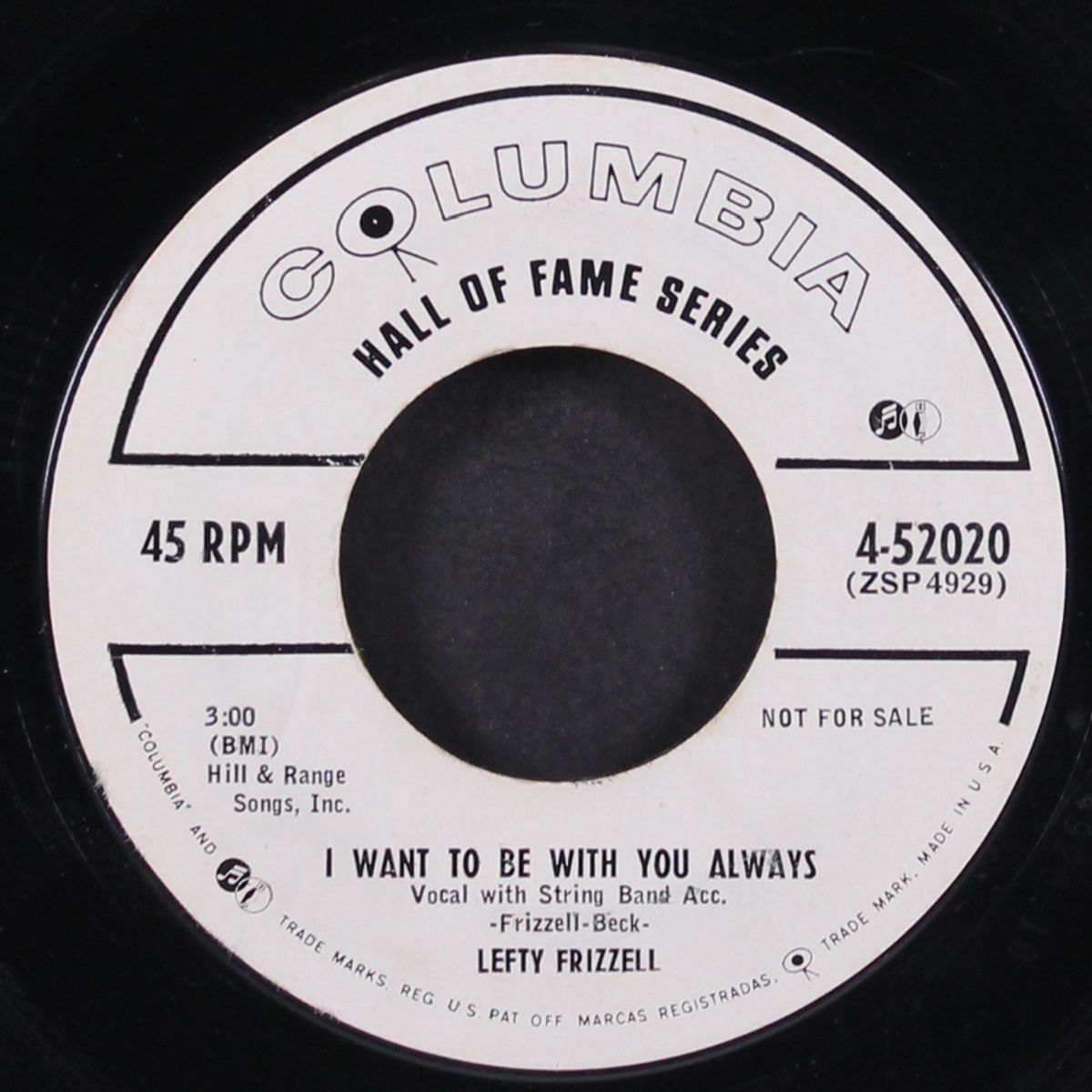 i want to be with you always / bring your sweet self back to me by LEFTY FRIZZELL