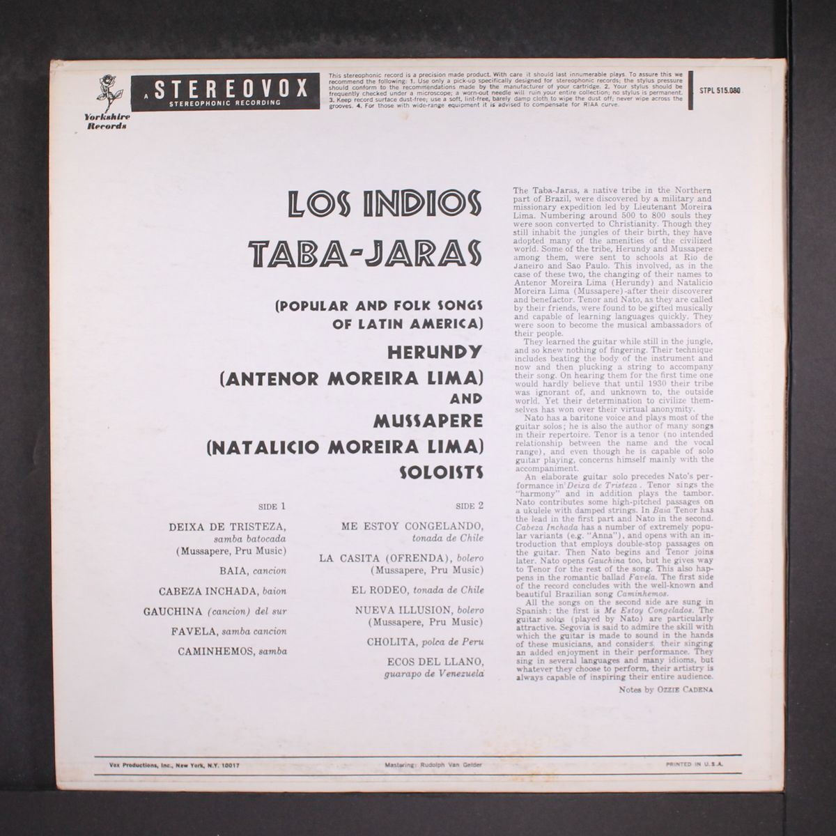 popular and folk songs of latin america by LOS INDIOS TABA-JARAS