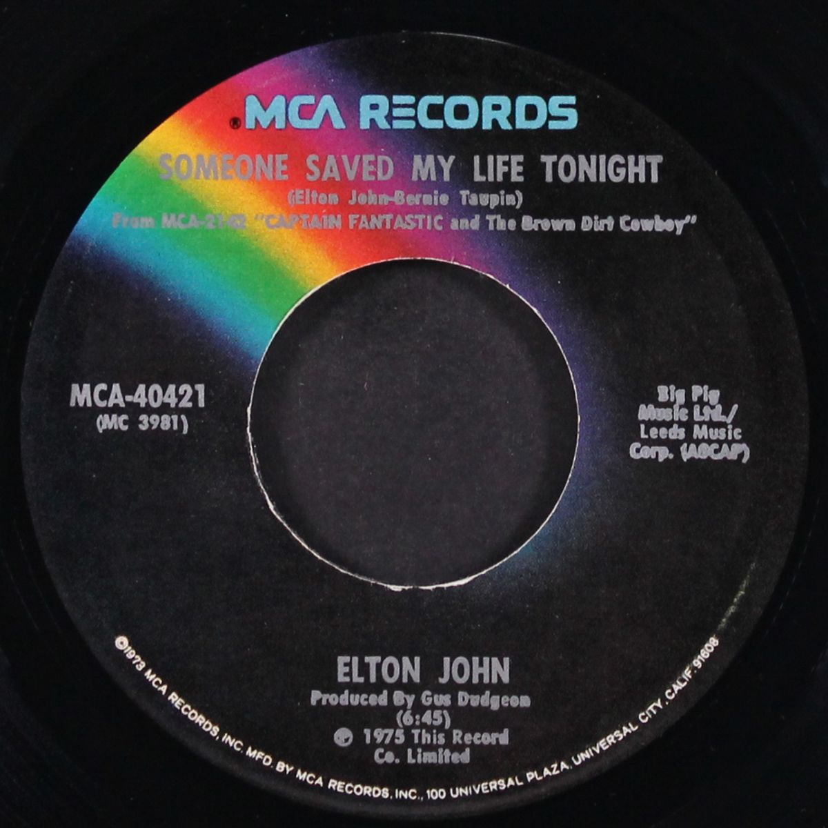 someone saved my life tonight / house of cards by ELTON JOHN