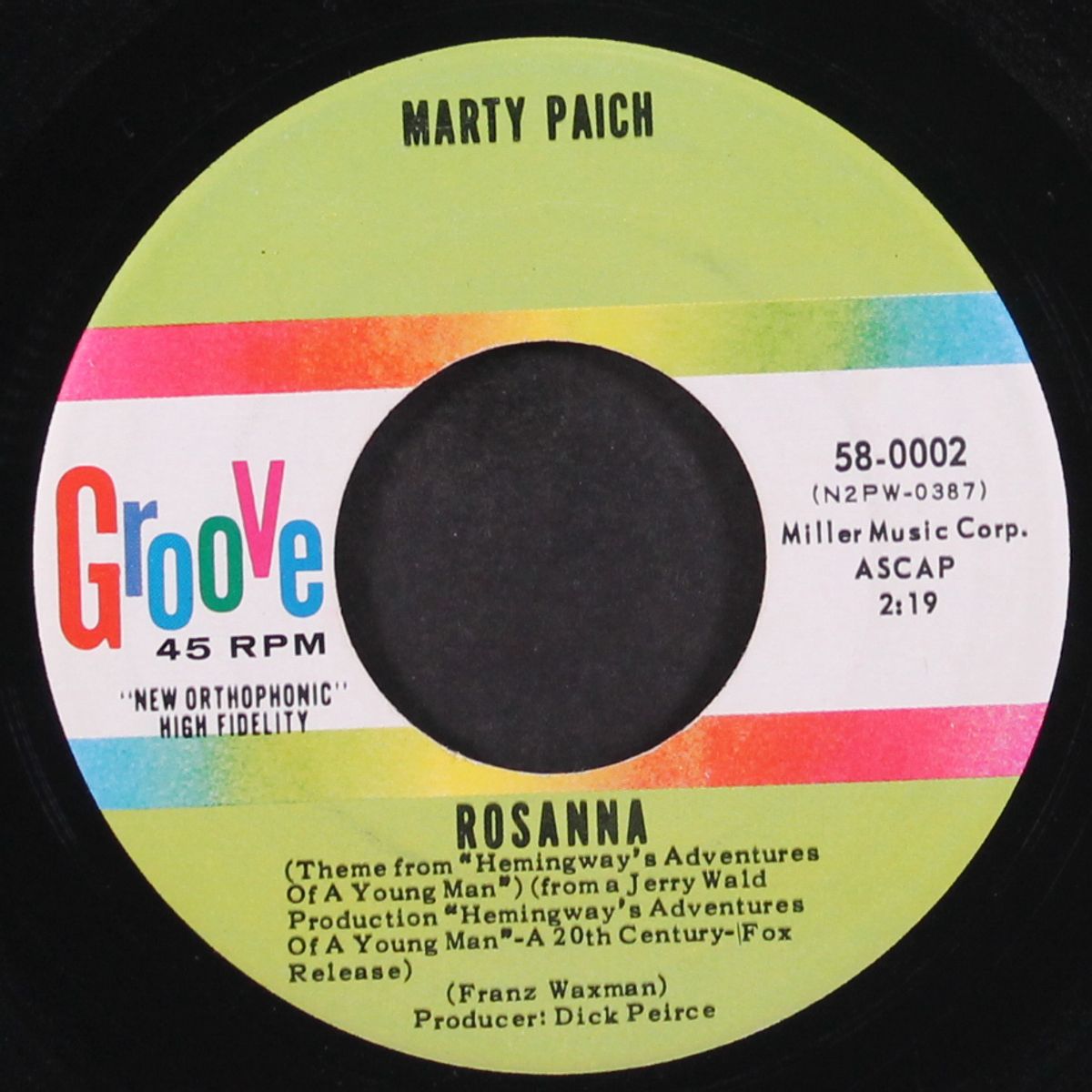 love is in the air / rosanna by MARTY PAICH