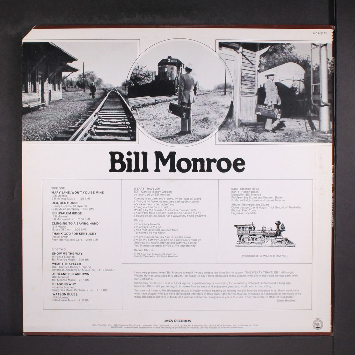 the weary traveler by BILL MONROE