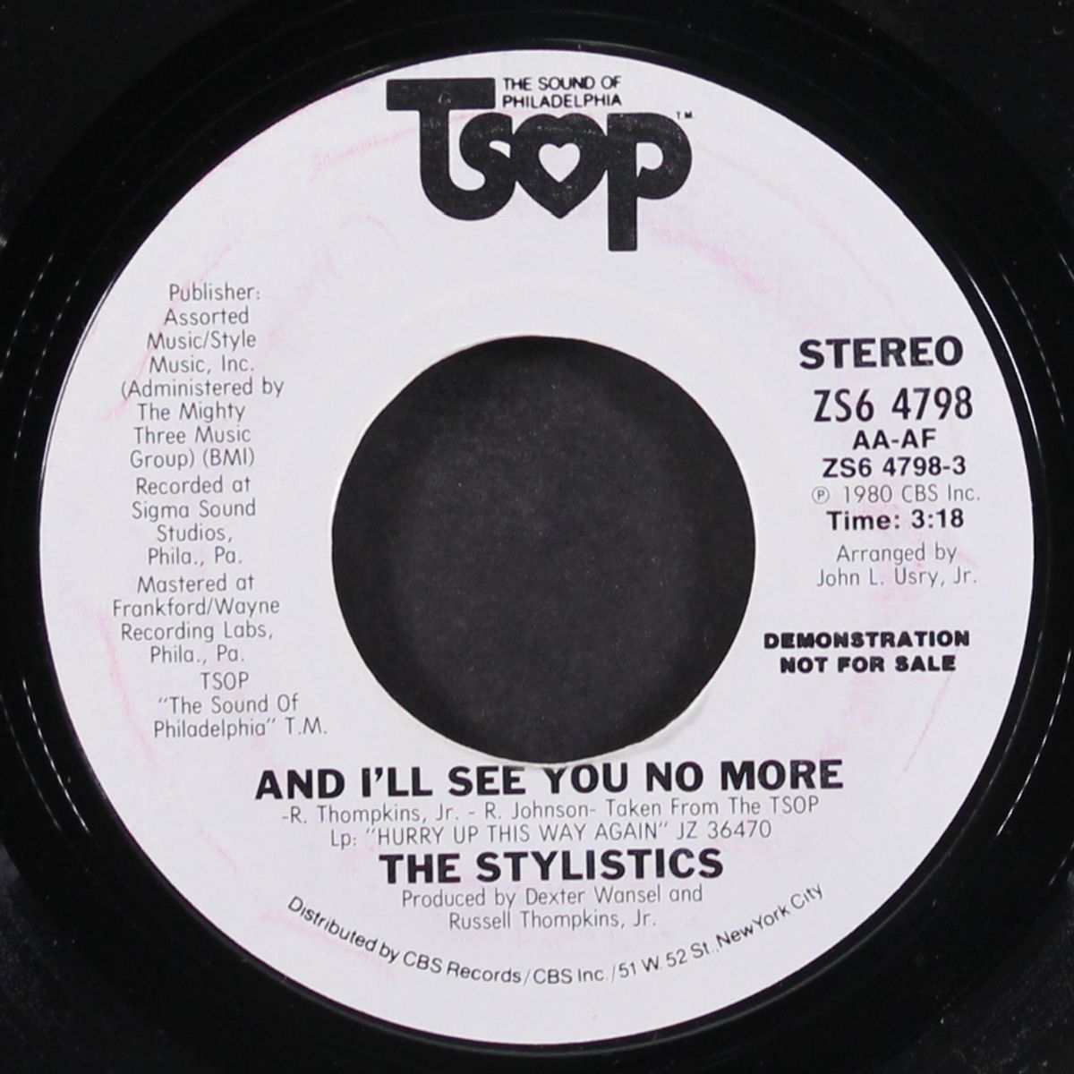 and i'll see you no more / same by STYLISTICS