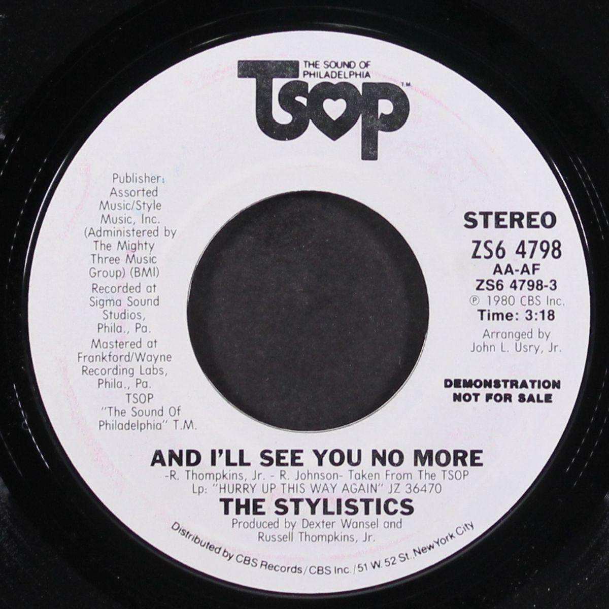 and i'll see you no more / same by STYLISTICS