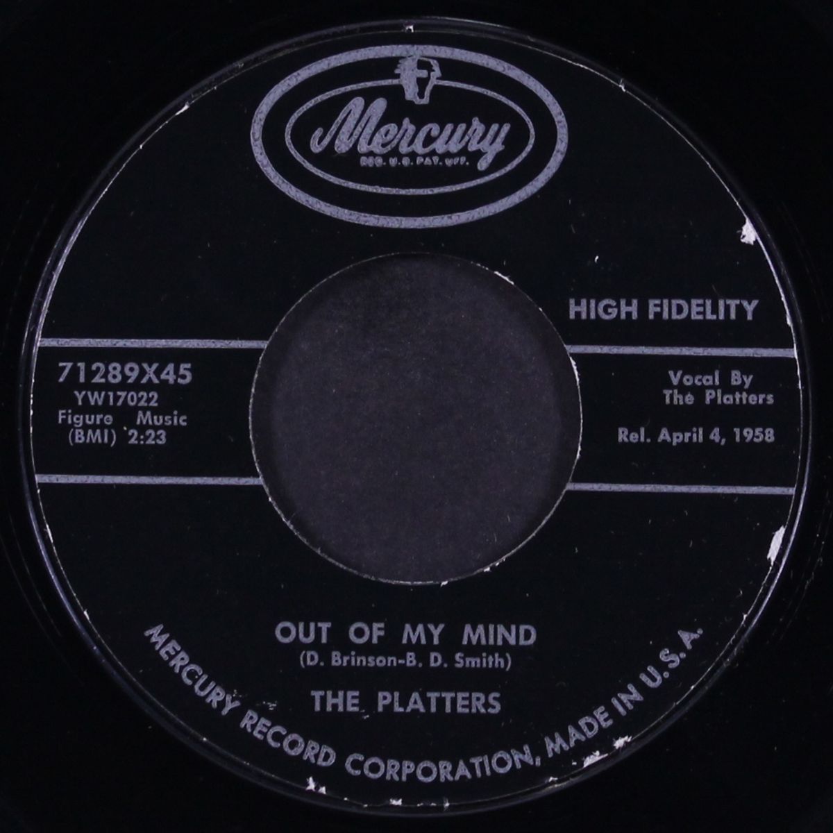twilight time / out of my mind by PLATTERS