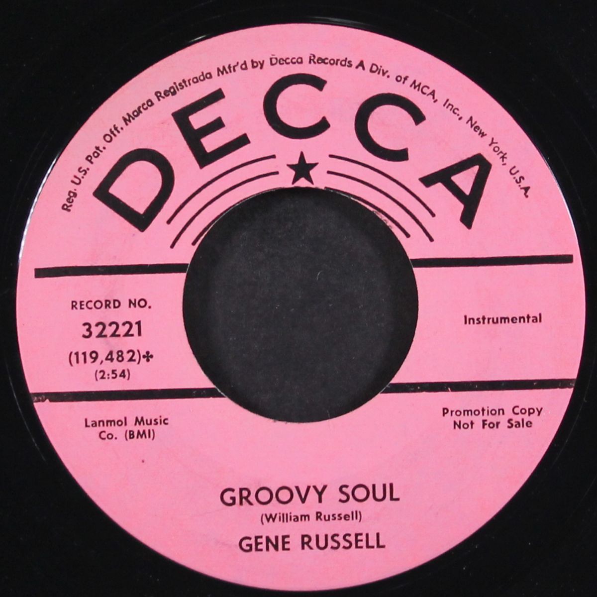 groovy soul / up-up and away by GENE RUSSELL