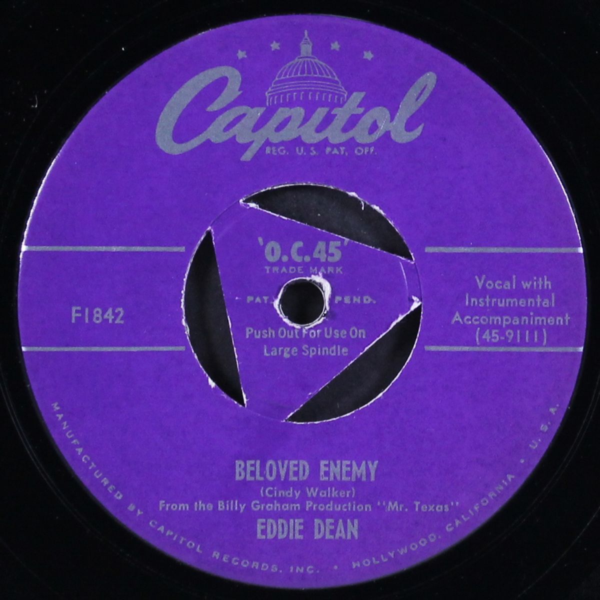 the lord's prayer / beloved enemy by EDDIE DEAN