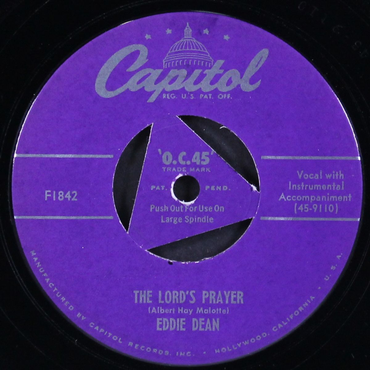the lord's prayer / beloved enemy by EDDIE DEAN